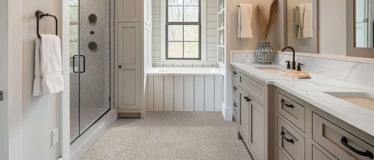 Calacatta Idillio Quartz Countertop in Bathroom (1)