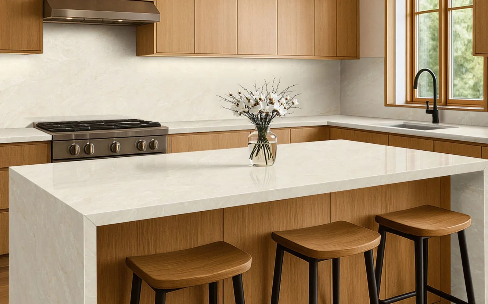 Aurataj Quartz Countertops in Kitchens