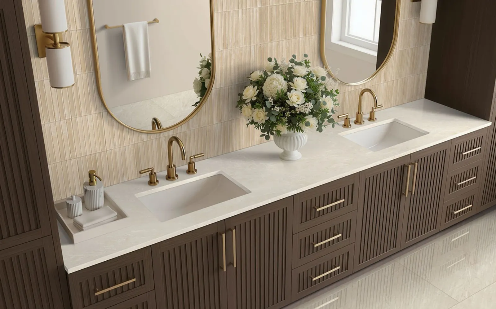 Aurataj quartz for Bathroom Vanities