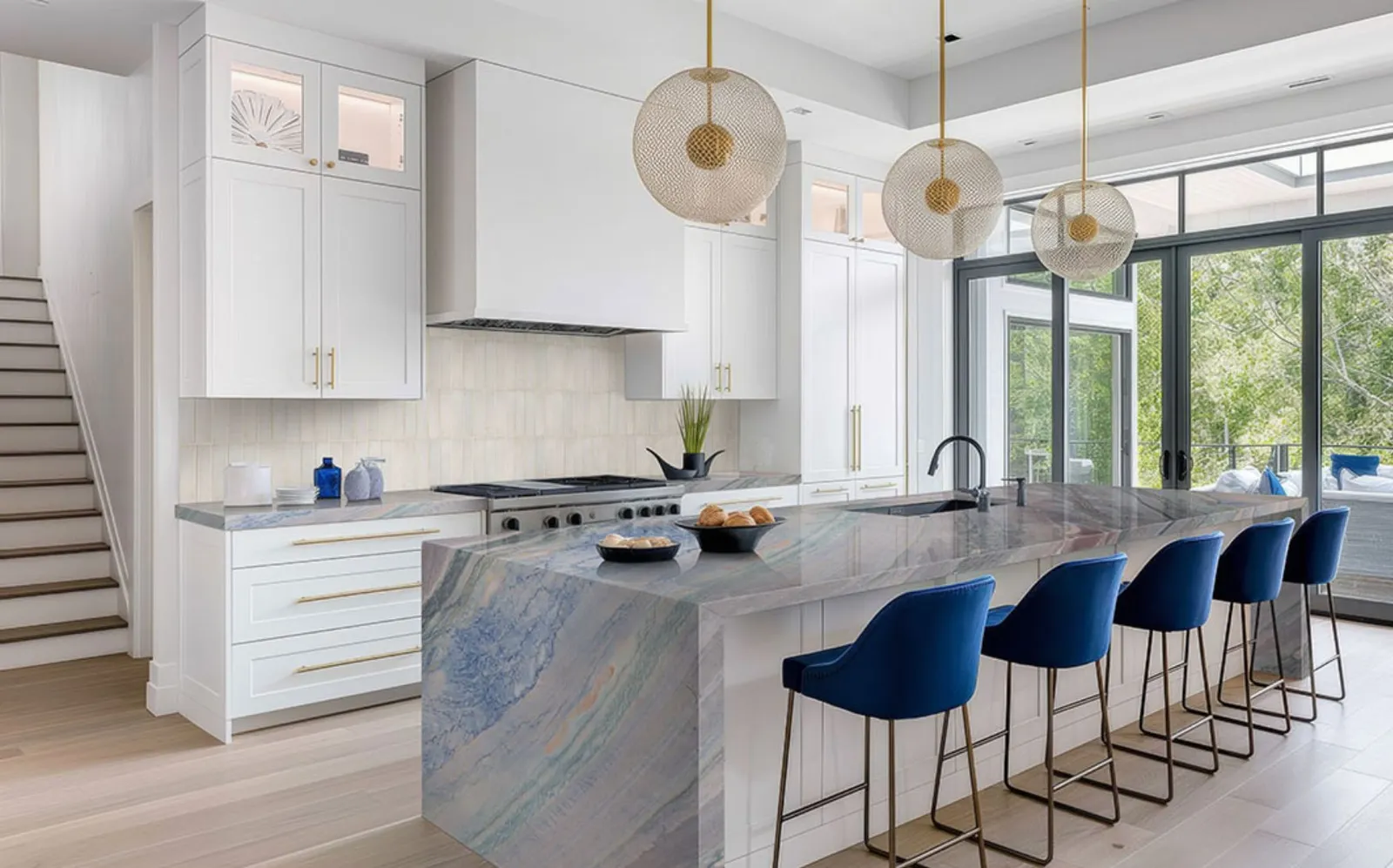 Blue Quartzite Countertops for Kitchen