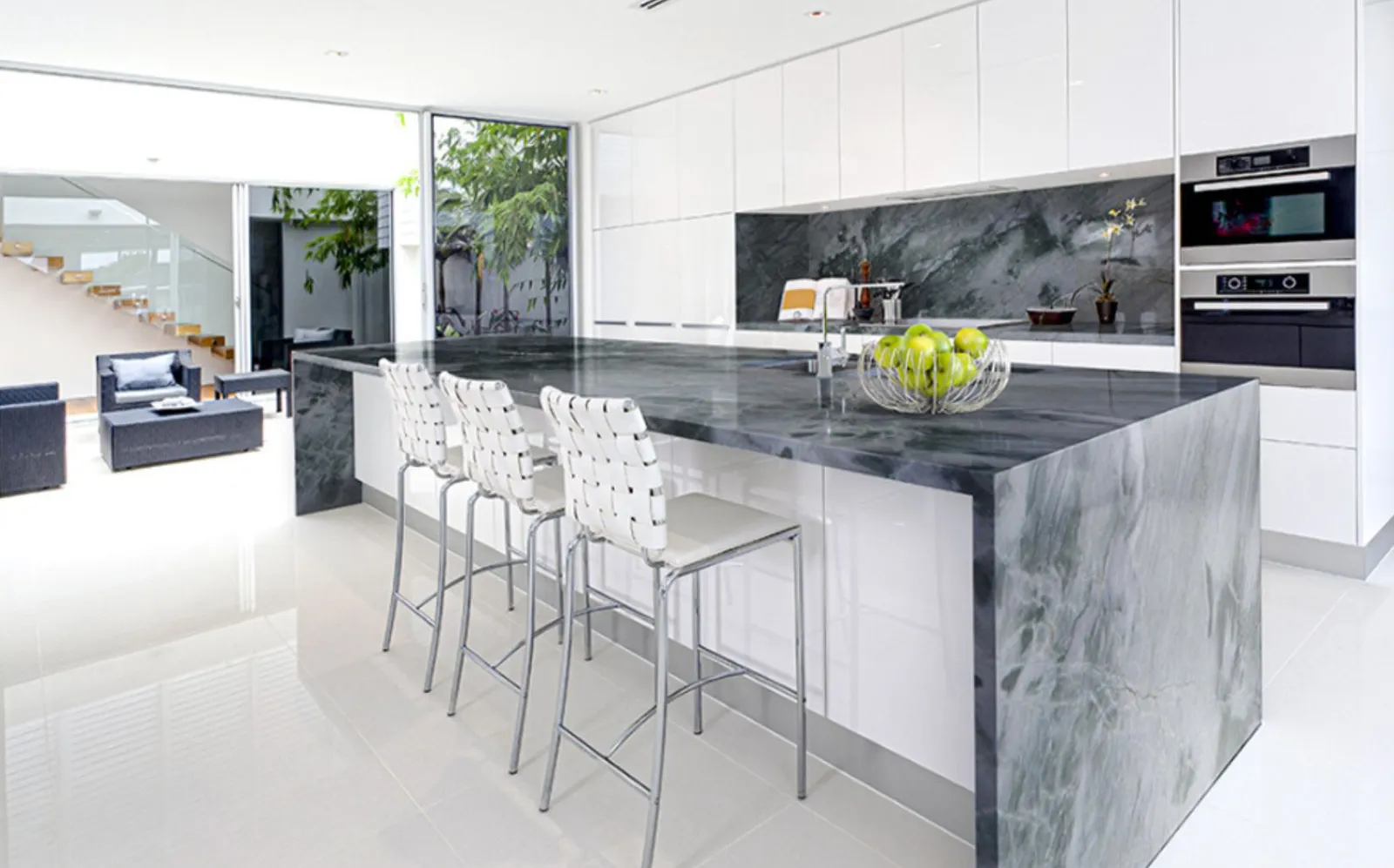 Quartzite Waterfall Countertops