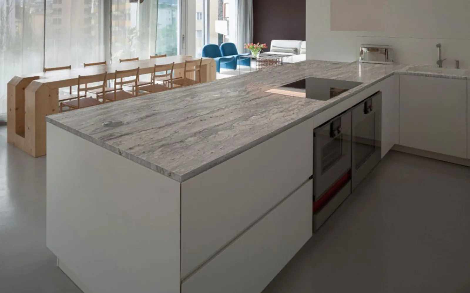 River White Granite Kitchen Countertops